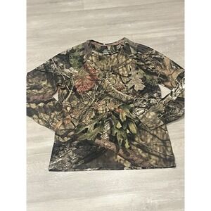 Women's Mossy Oak Button Up Long Sleeve Shirt Camo M